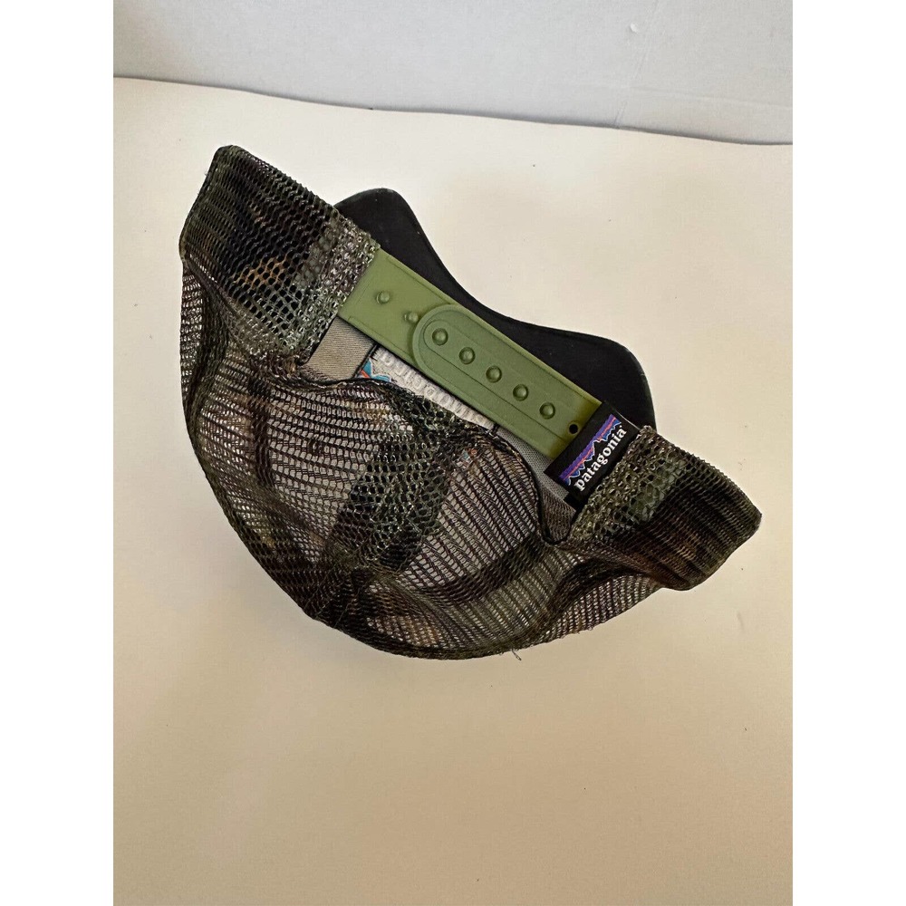 Patagonia Camo Snapback Mesh Camouflage Trucker Hat Logo Cap Green - Picture 6 of 8